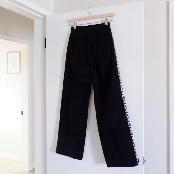 sold- LISA SAYS GAH! Robyn Jeans in Black Daisy Check - Picture 10 of 13